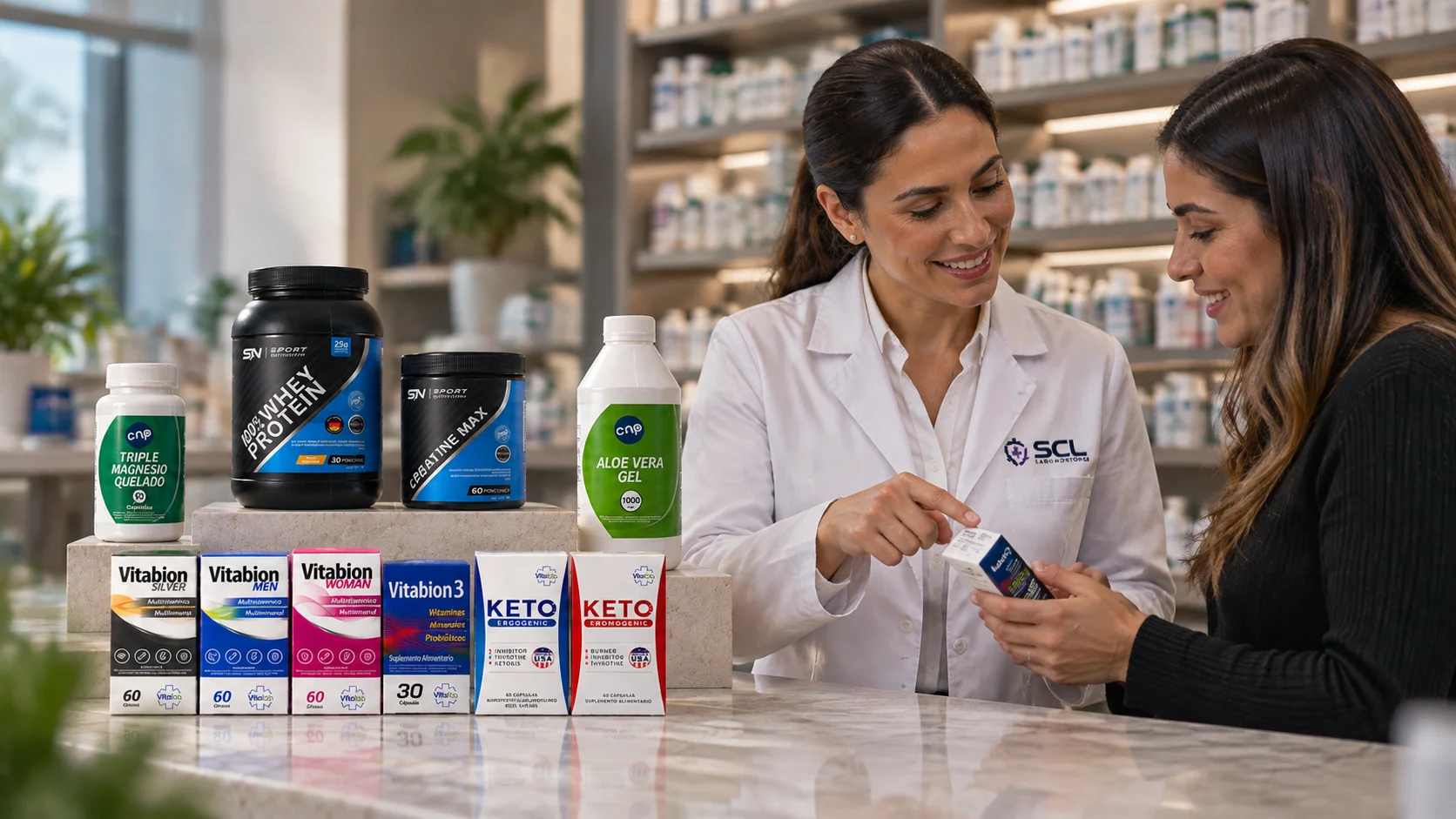 Productos SCL en el entorno de una farmacia